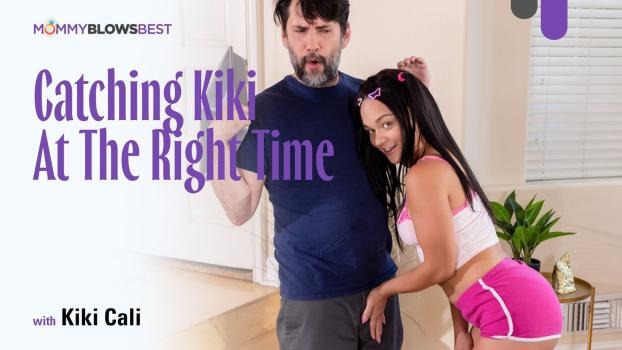 MommyBlowsBest - Kiki Cali - Vecino la pilla masturbándose y ella lo deja entrar todo